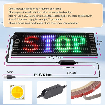 Programmable LED Car Sign