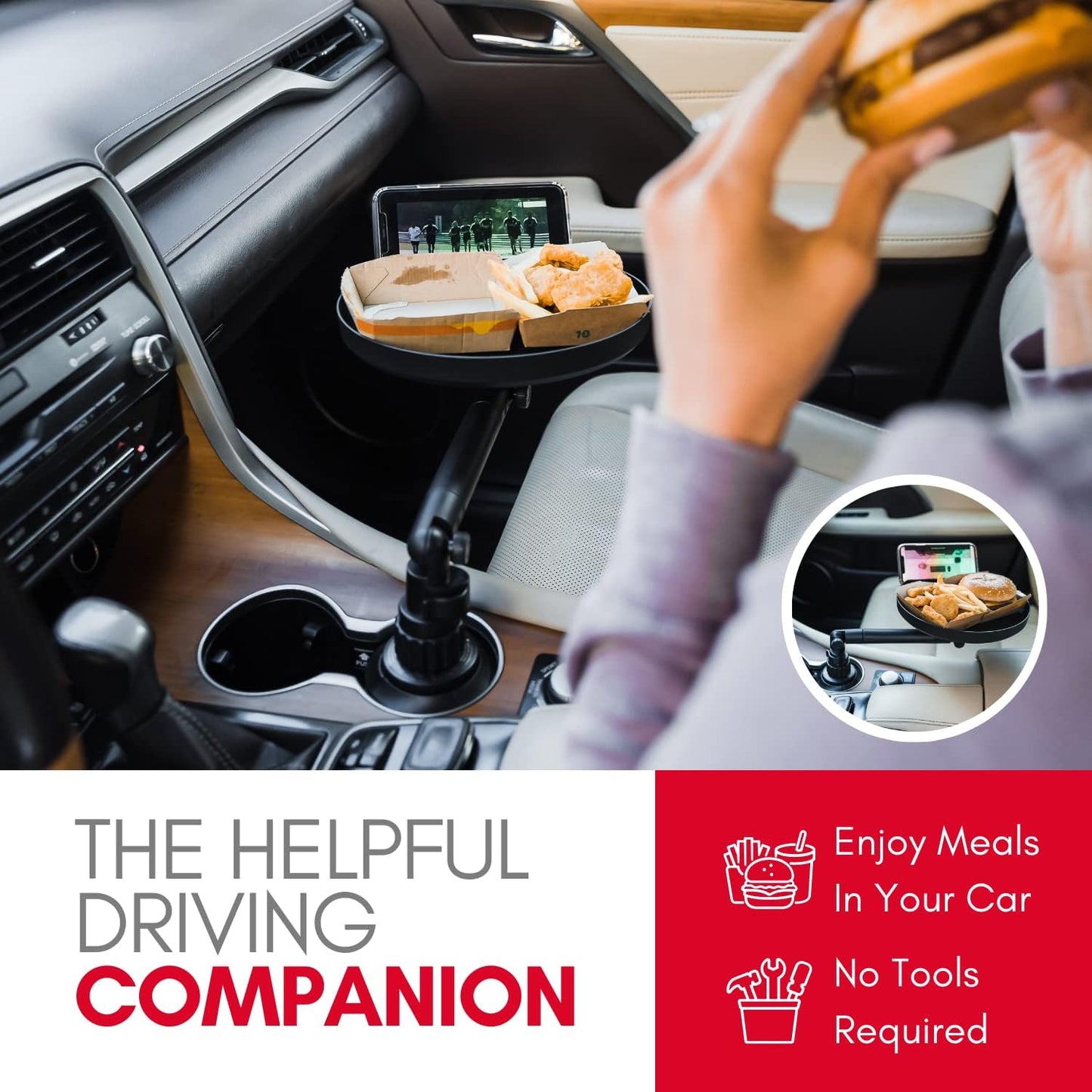 Cup Holder Food Tray