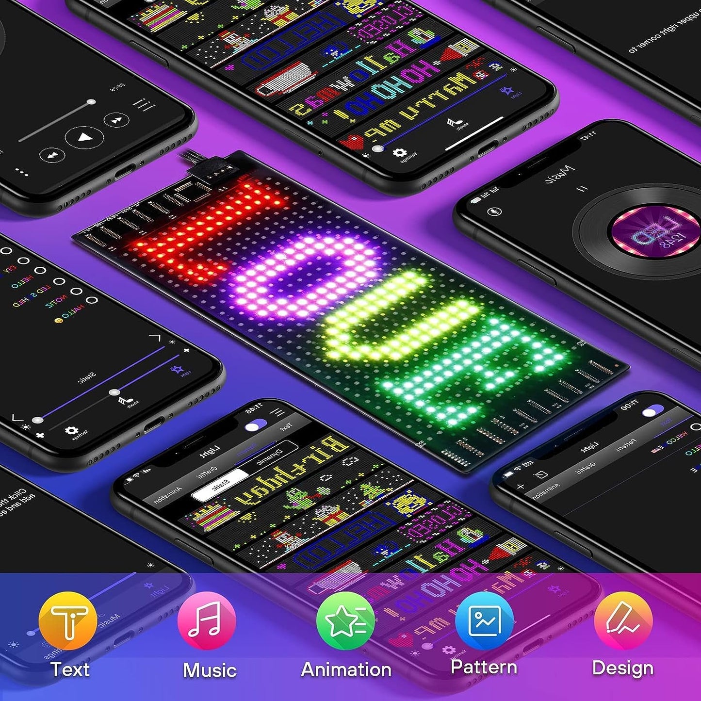 Programmable LED Car Sign