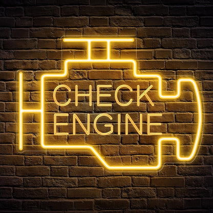 Check Engine Neon Sign